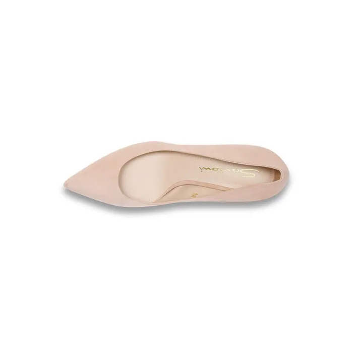 Santoni Pink Suede MidHeel Pump Women Pumps and Heels