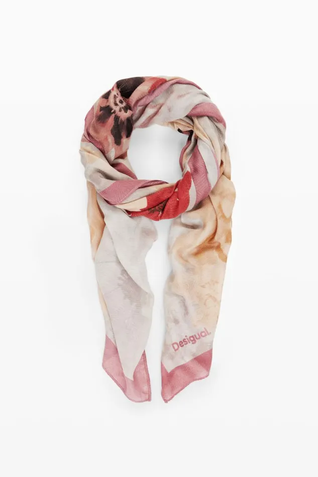 Scarves And Scarf Women Desigual Floral Print Scarf Materialfinishes