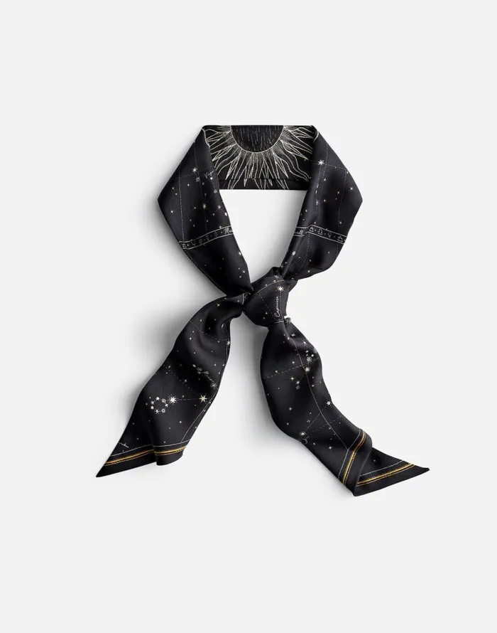 Scarves Women Madewell Silk Twill Tie Jet Black
