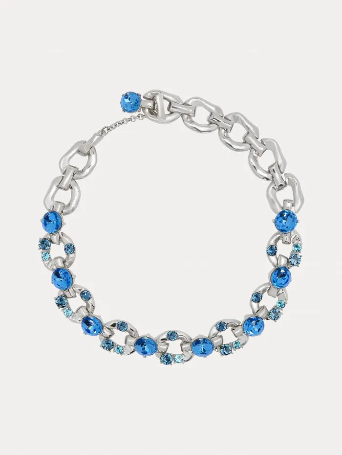 Scramble ChainLink Necklace Aquamarine Women Oscar De La Renta Necklaces