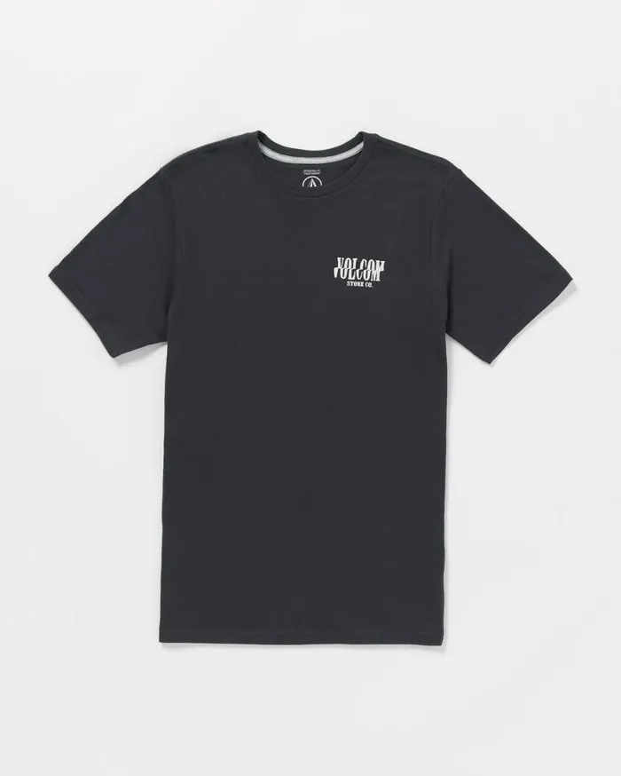 Scrambled Channel Short Sleeve Tee 8211 Washed Black Heather Mens Volcom TShirts and Tanks Scrambled Channel Short Sleeve Tee 8211 Washed Black Heather Mens Volcom TShirts and Tanks