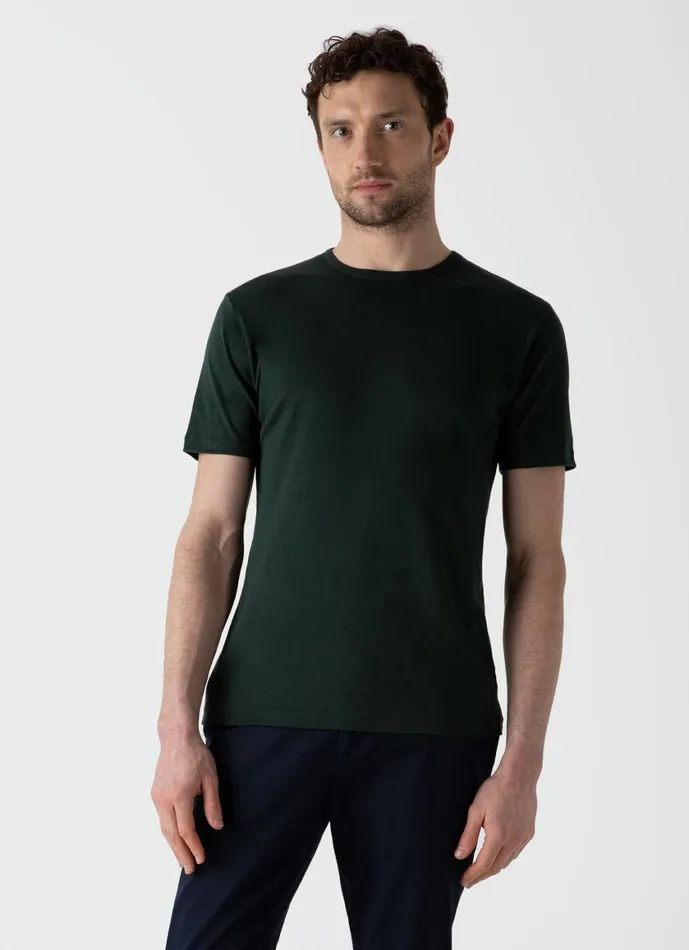 Sea Island Cotton Tshirt Seaweed Men SUNSPEL Tshirts