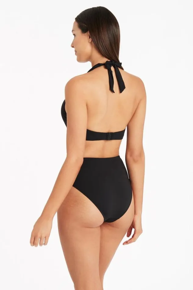 Sea Level Bottoms Eco Essentials Retro High Waist Pant Eco Essentials Black 8211 Women
