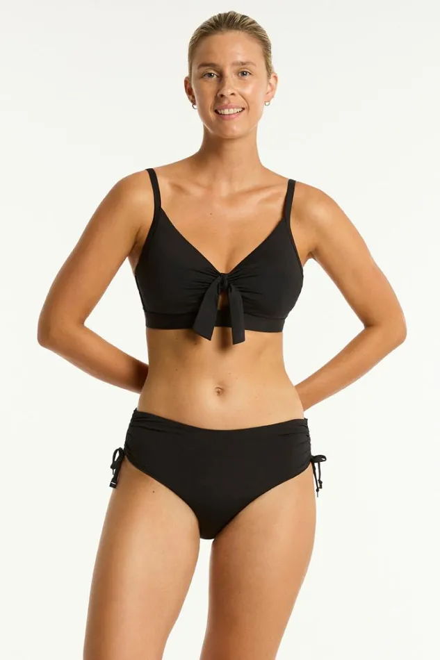 Sea Level Bottoms Essentials Edit Mid Drawstring Pant Eco Essentials Black 8211 Women