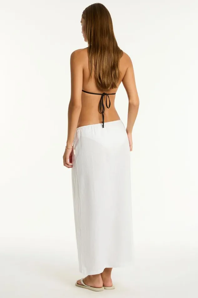 Sea Level Linen Tidal Linen Surf Skirt Tidal Linen White 8211 Women