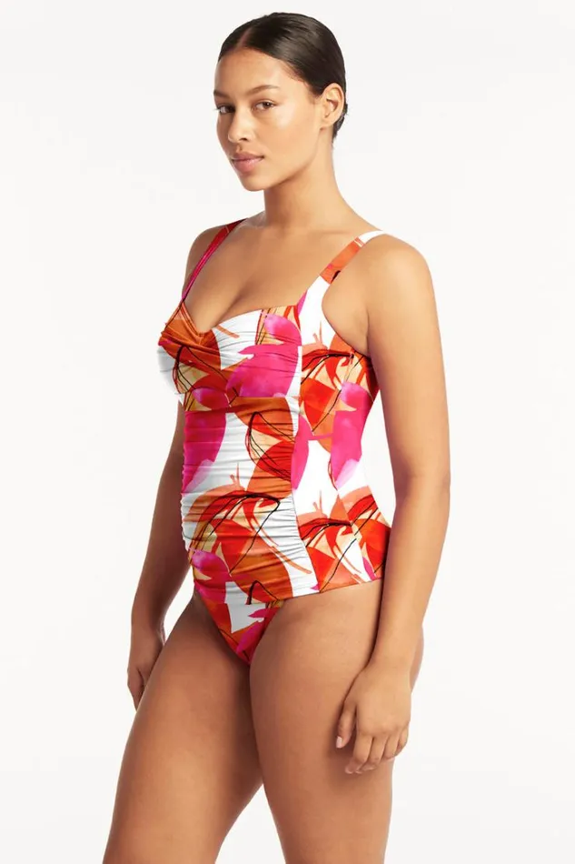 Sea Level Tankinis and Singlets Sublime Twist Front Tankini Sublime Flame 8211 Women