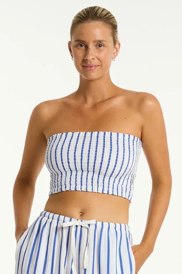 Sea Level Tops Amalfi Beach Bandeau Top Amalfi Blue 8211 Women