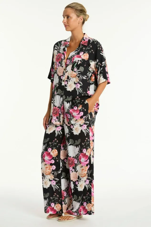 Sea Level Tops Belle Aloha Shirt Belle Black 8211 Women