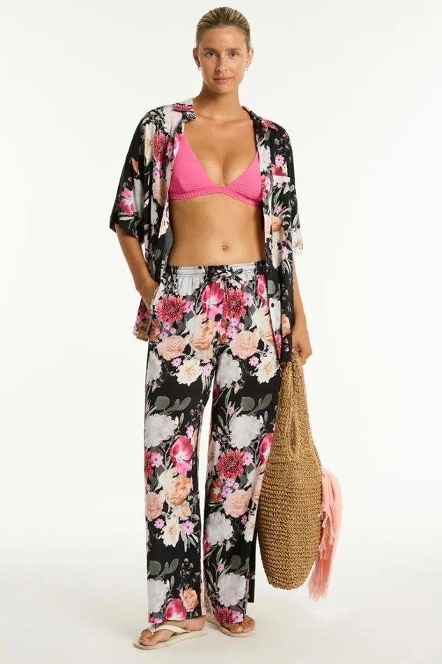 Sea Level Tops Belle Aloha Shirt Belle Black 8211 Women