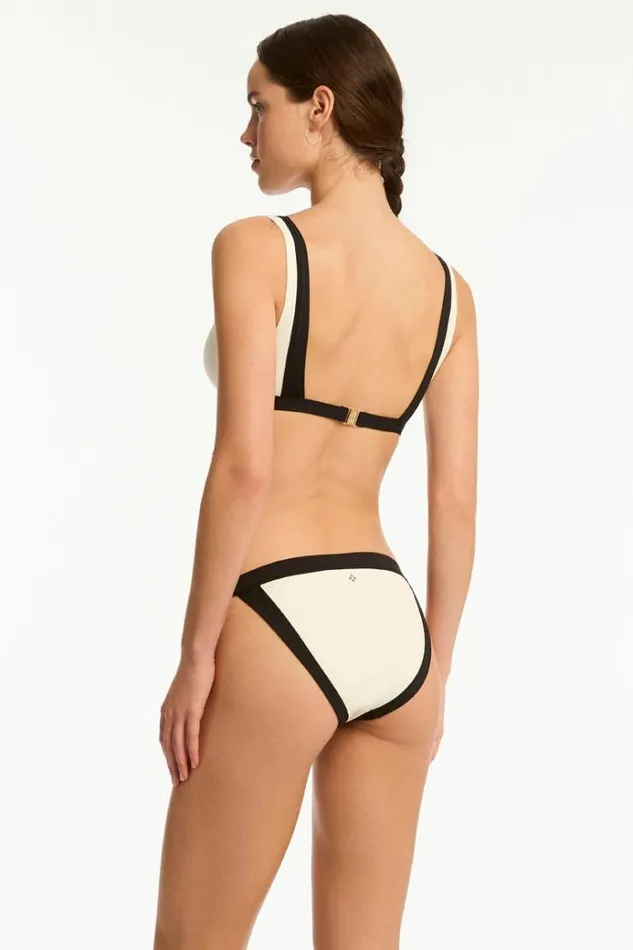 Sea Level Tops Border Plunge Bralette Border Coconut 8211 Women