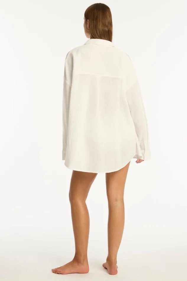 Sea Level Tops Sunset Beach Shirt Sunset White 8211 Women