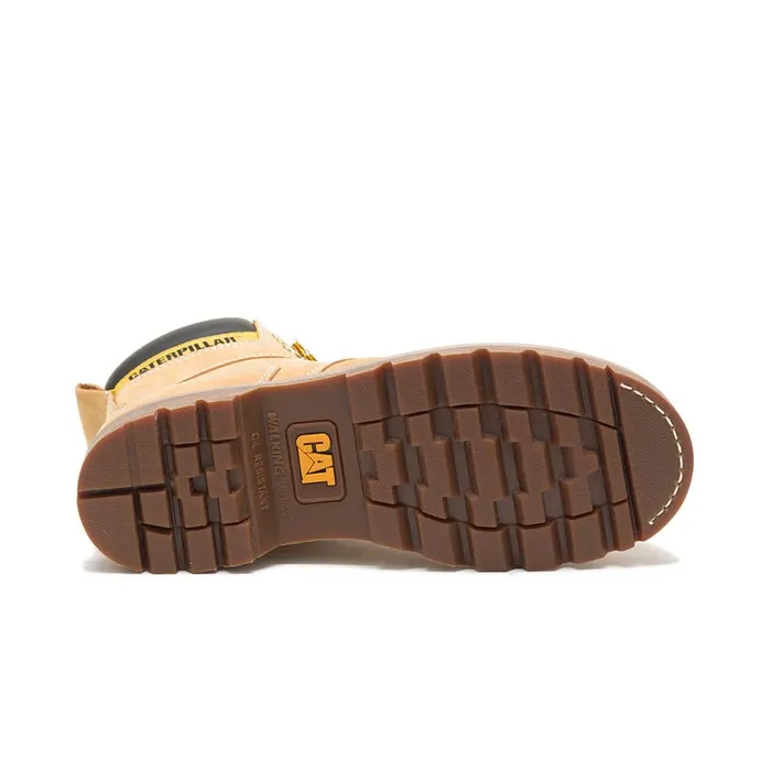 Second Shift Steel Toe Work Boot Honey Nubuck Men Cat Footwear Boots