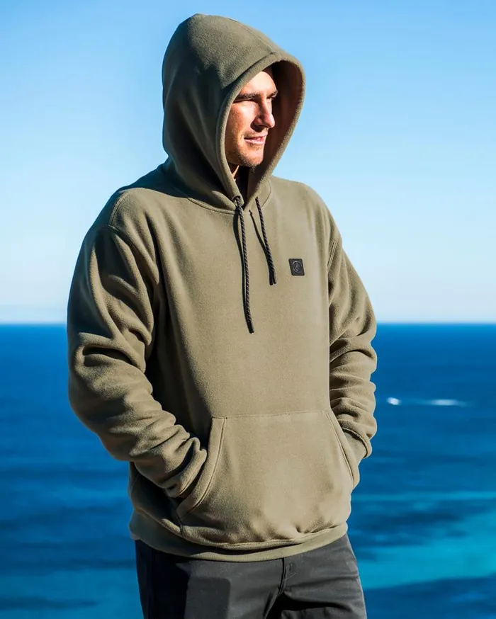 Second Trip Pullover Hoodie 8211 Thyme Green Mens Volcom Mountain Biking