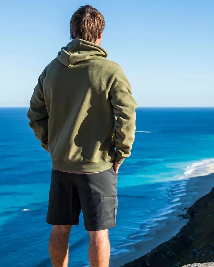 Second Trip Pullover Hoodie 8211 Thyme Green Mens Volcom Mountain Biking