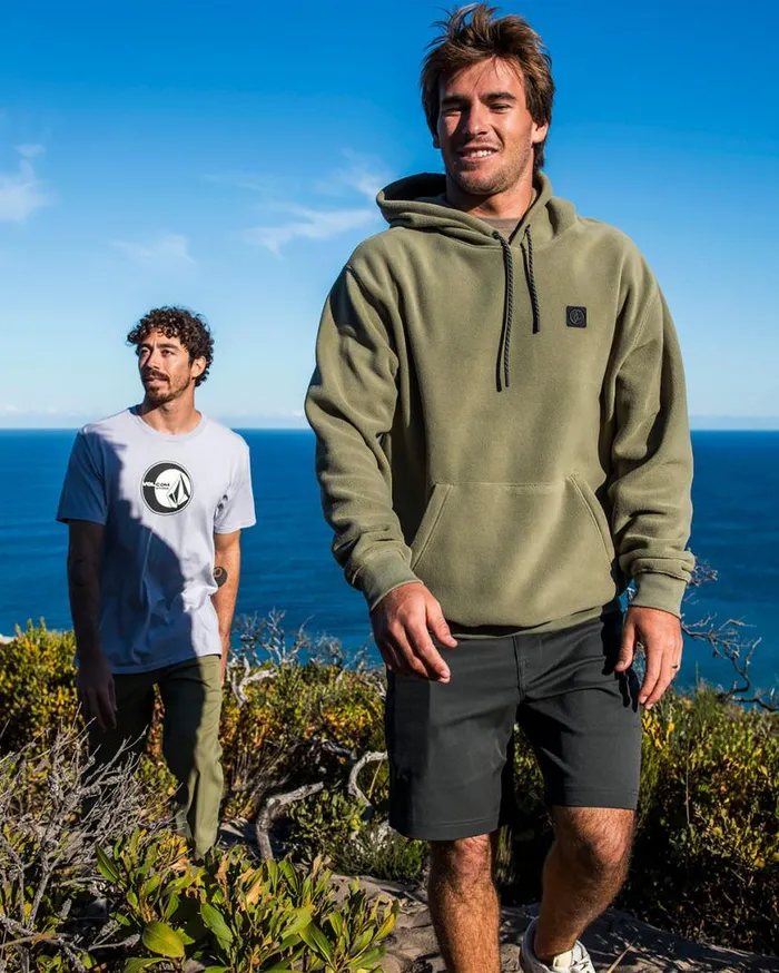 Second Trip Pullover Hoodie 8211 Thyme Green Mens Volcom Mountain Biking