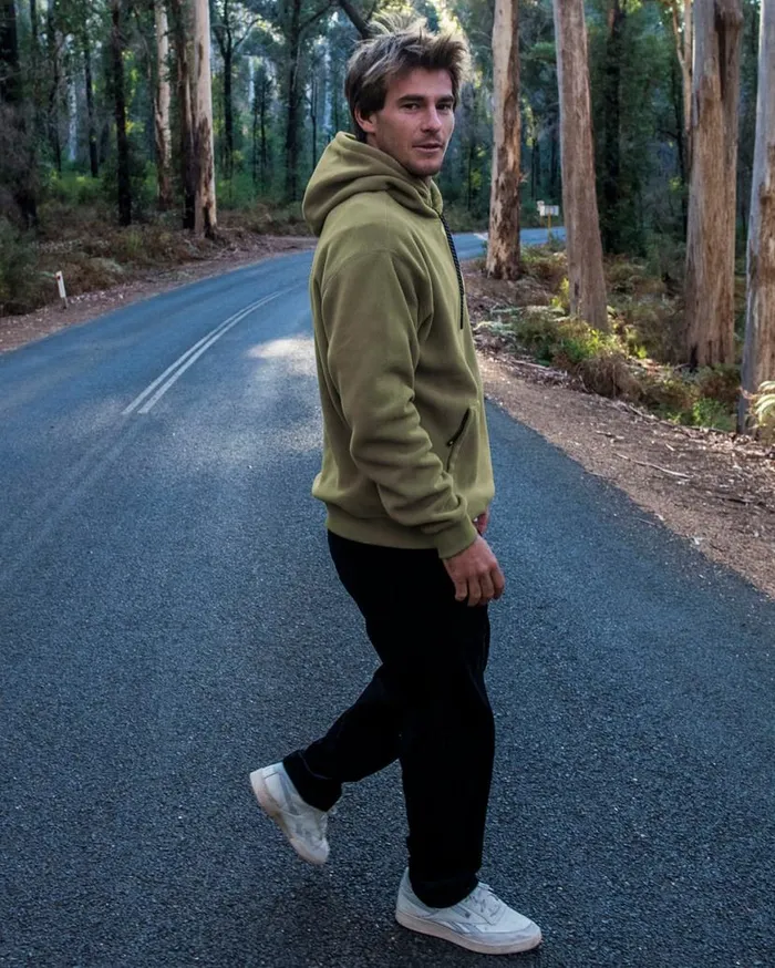 Second Trip Pullover Hoodie 8211 Thyme Green Mens Volcom Mountain Biking