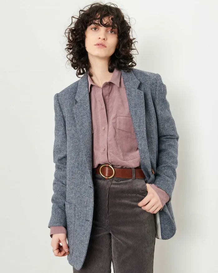 Sessn Womens Jackets Monsieur Vintage Blue