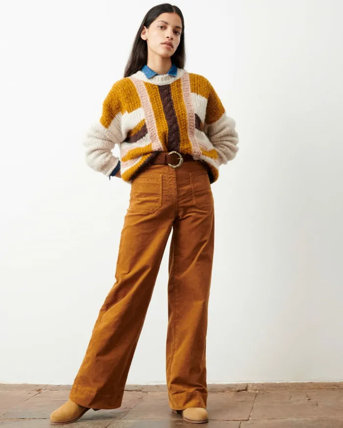 Sessn Womens Trousers Johnny village Honey Gold