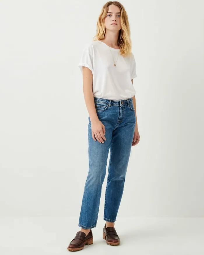 Sessn Womens Trousers Santi dad o Vintage Blue