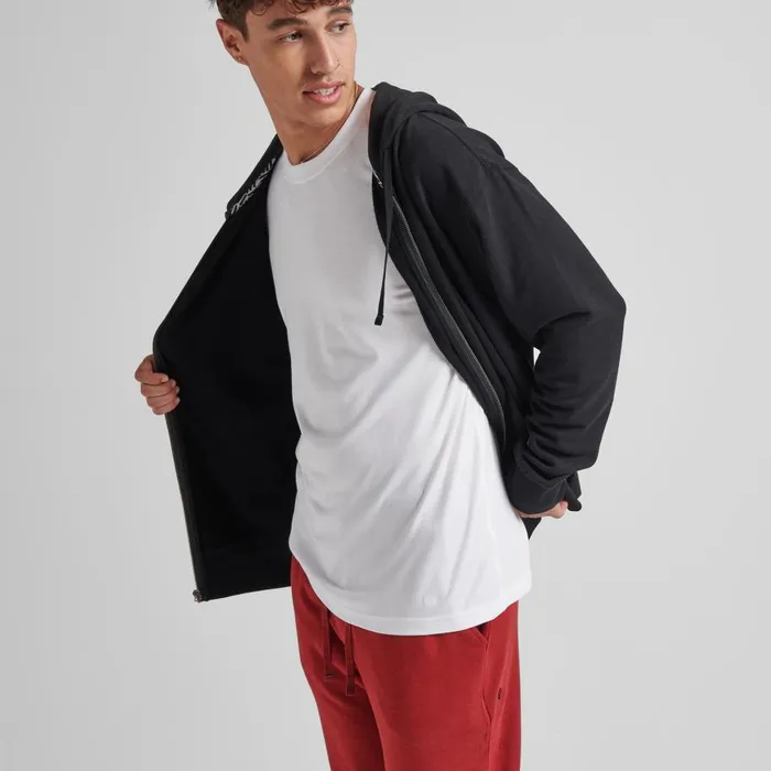 Shelter Zip Hoodie With Butter Blend Black Men Stance Sweatshirts and Hoodies