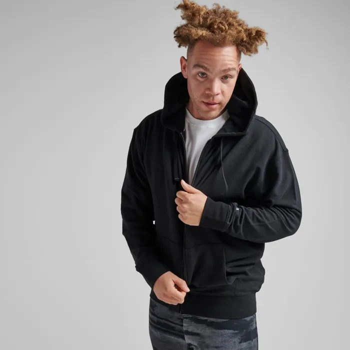 Shelter Zip Hoodie With Butter Blend Black Men Stance Sweatshirts and Hoodies
