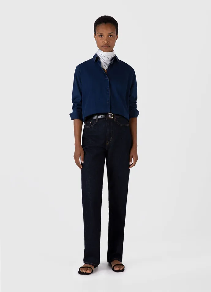 Shirts and Blouses ussunspel Women Denim Shirt Indigo Shirts and Blouses ussunspel Women Denim Shirt Indigo