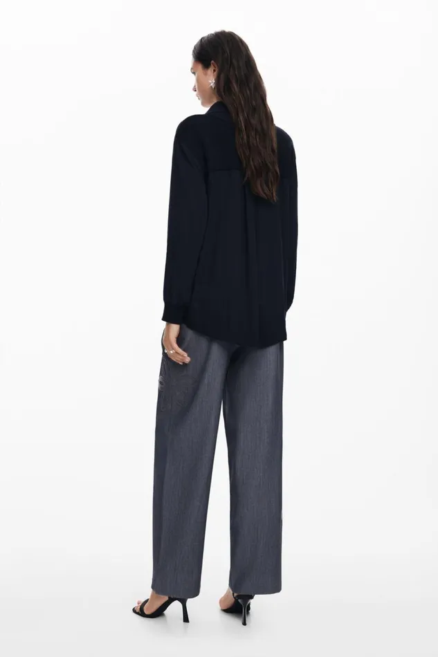 Shirts And Blouses Women Desigual Knitted Shirt Black