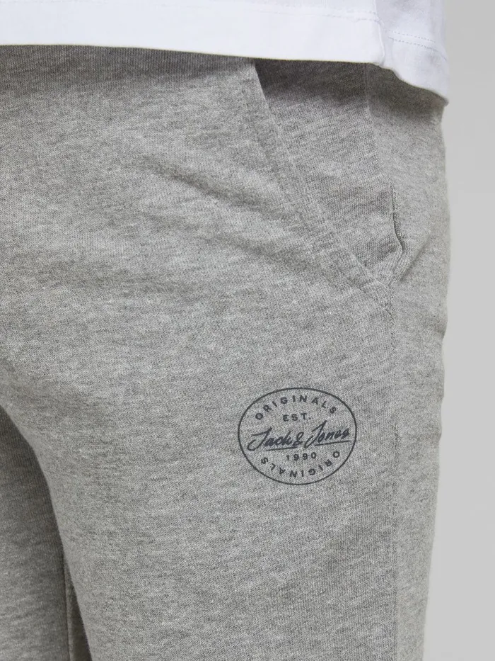 Shirts JACK and JONES Junior BOYS 2PACK SWEAT SHORTS Grey Light Grey Melange On Sale