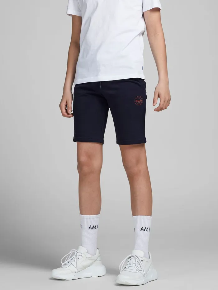 Shirts JACK and JONES Junior BOYS 2PACK SWEAT SHORTS Grey Light Grey Melange On Sale