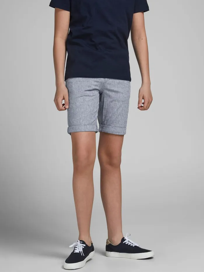 Shirts JACK and JONES Junior BOYS DAVE LINEN SHORTS Blue Blue Indigo Gift 4 You