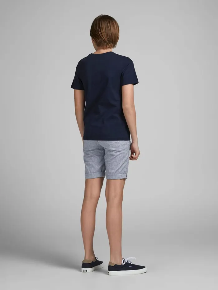 Shirts JACK and JONES Junior BOYS DAVE LINEN SHORTS Blue Blue Indigo Gift 4 You