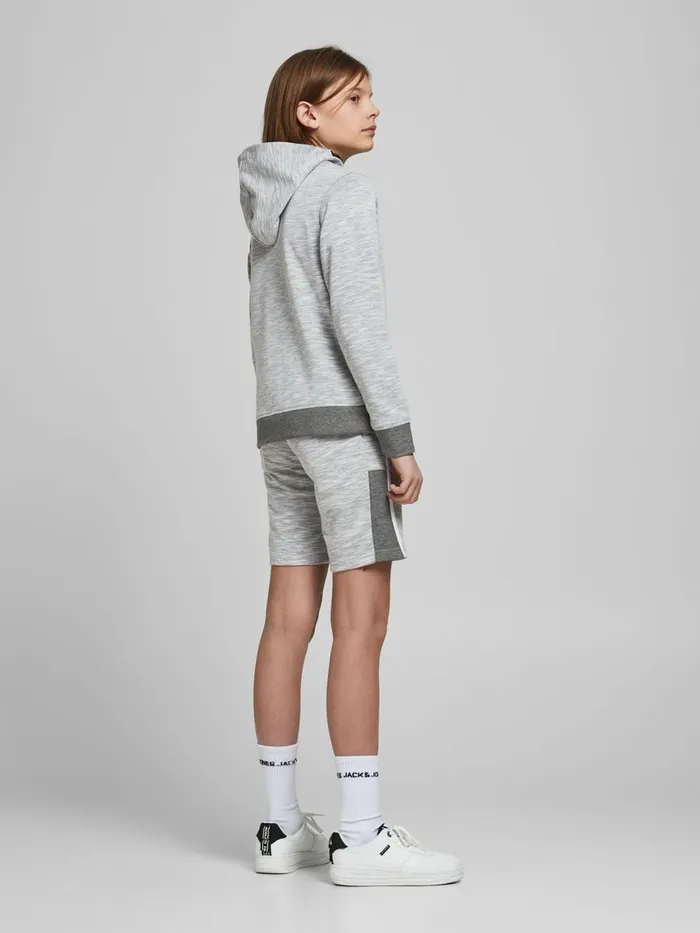 Shirts JACK and JONES Junior BOYS INTERLOCK SWEAT SHORTS Grey White Melange Popular