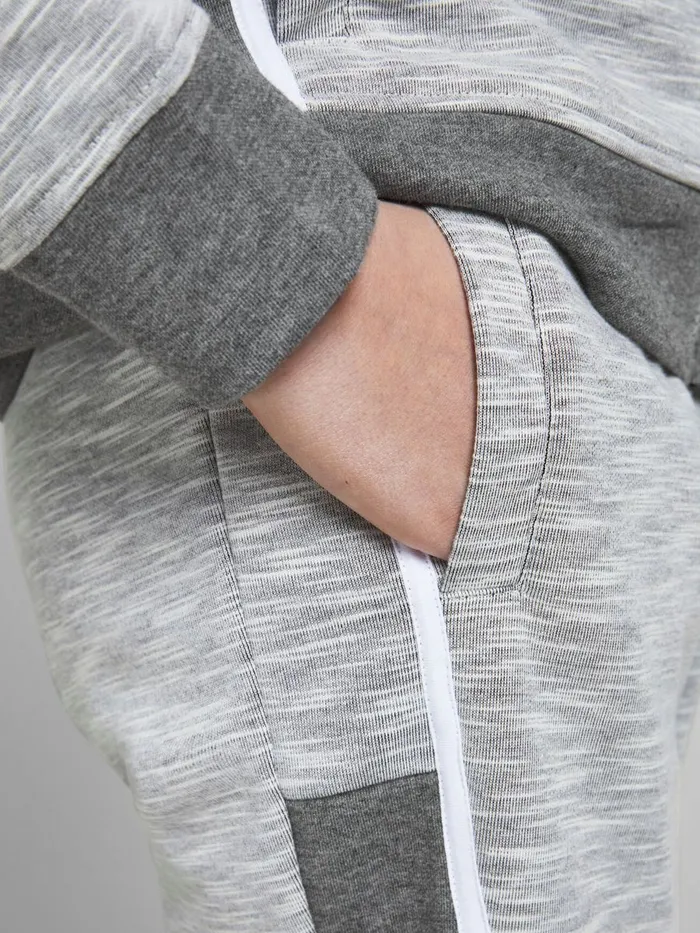 Shirts JACK and JONES Junior BOYS INTERLOCK SWEAT SHORTS Grey White Melange Popular