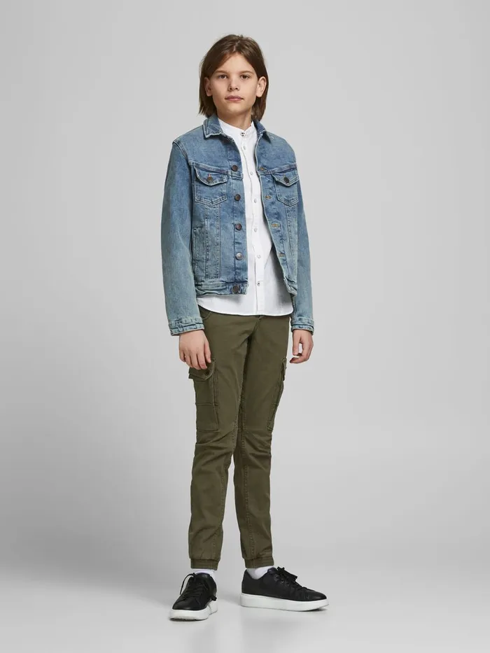 Shirts JACK and JONES Junior BOYS MANDARIN COLLAR LONG SLEEVED SHIRT White White Gift for Friend