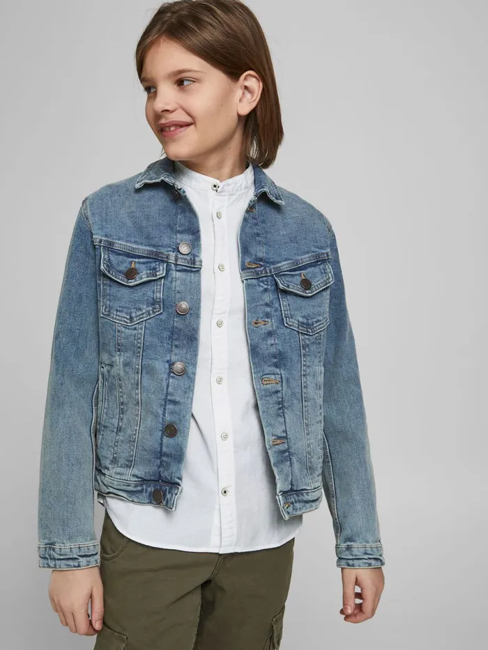 Shirts JACK and JONES Junior BOYS MANDARIN COLLAR LONG SLEEVED SHIRT White White Gift for Friend
