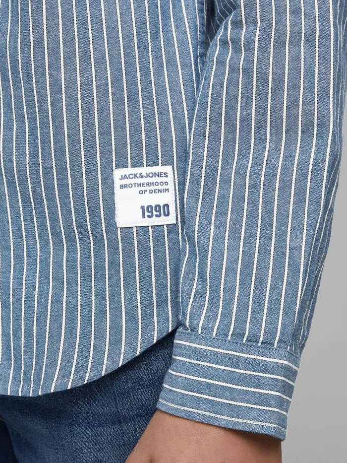 Shirts JACK and JONES Junior BOYS ORGANIC COTTON BLEND SHIRT Blue Light Blue Gift for Friend