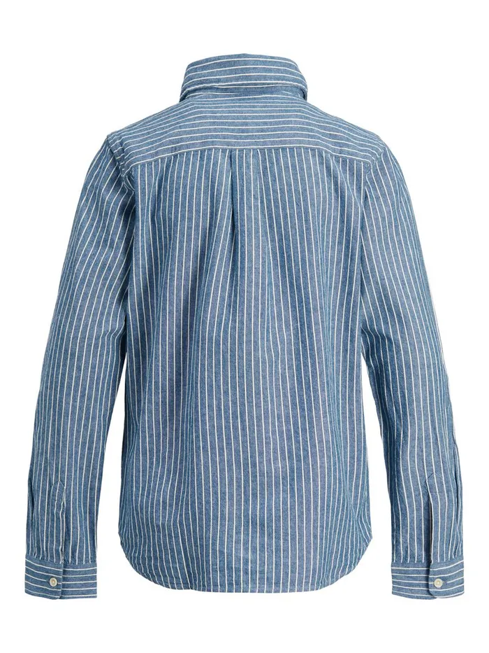 Shirts JACK and JONES Junior BOYS ORGANIC COTTON BLEND SHIRT Blue Light Blue Gift for Friend