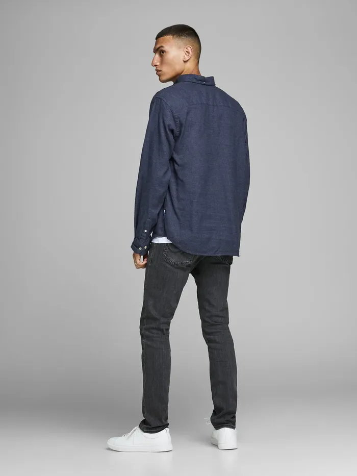 Shirts JACK and JONES Mens BUTTONDOWN SHIRT Blue Navy Blazer Popular