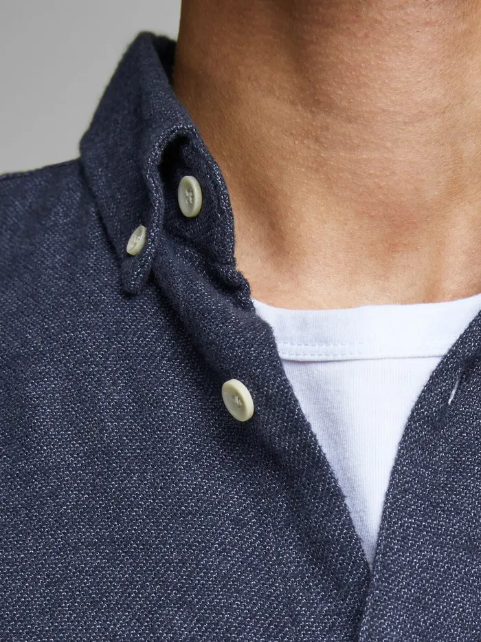 Shirts JACK and JONES Mens BUTTONDOWN SHIRT Blue Navy Blazer Popular