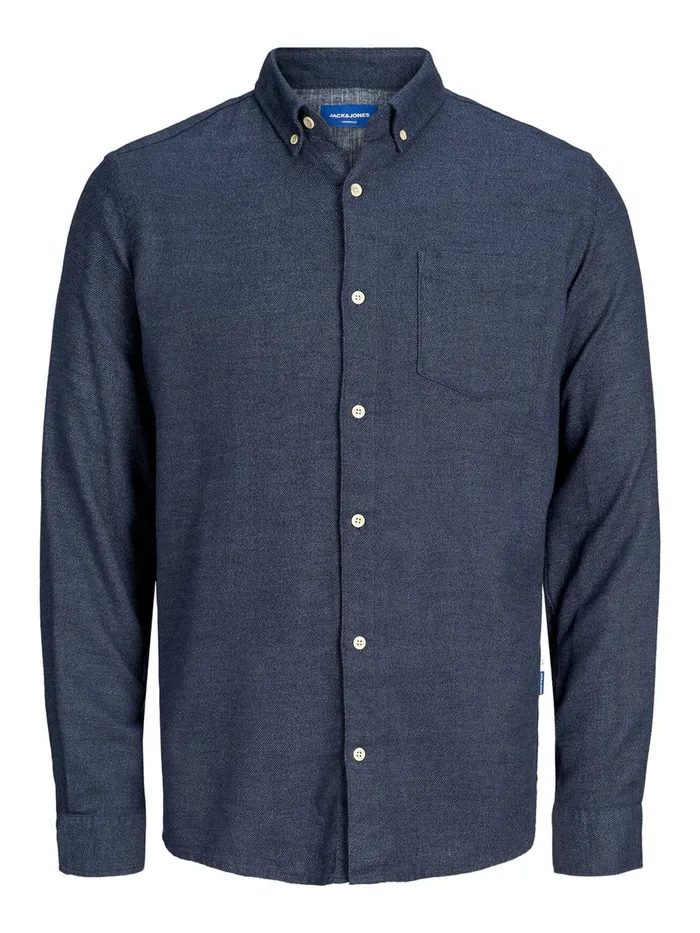 Shirts JACK and JONES Mens BUTTONDOWN SHIRT Blue Navy Blazer Popular