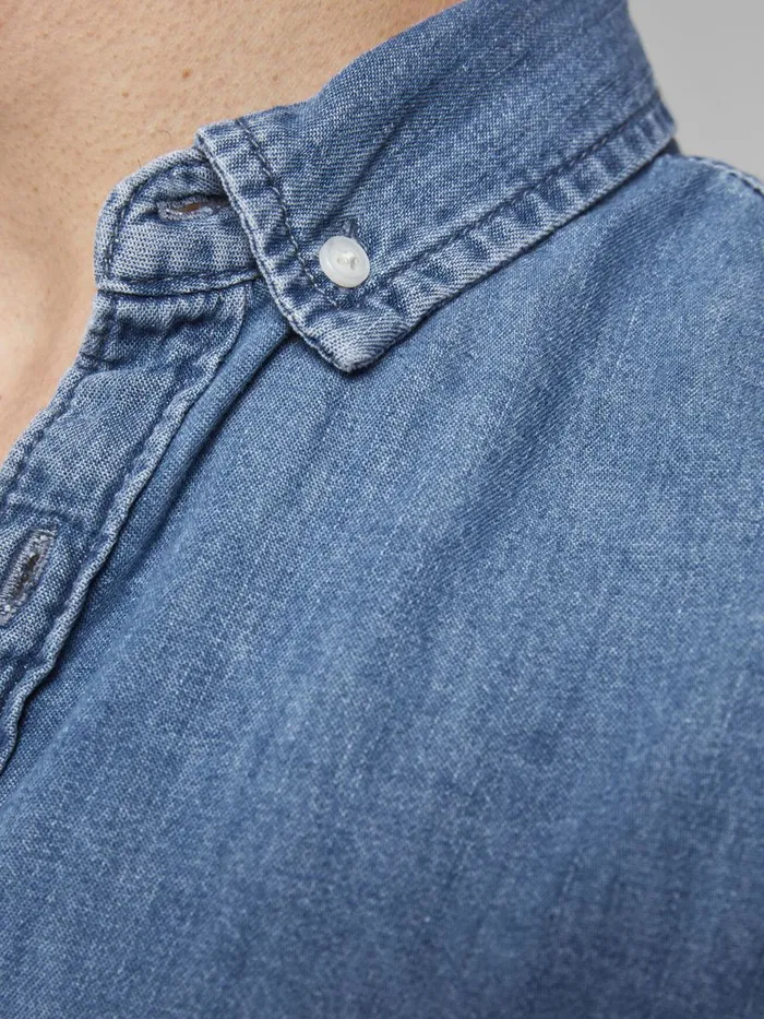 Shirts JACK and JONES Mens FELIX AKM 225 DENIM SHIRT Blue Blue Denim Gift for Friend