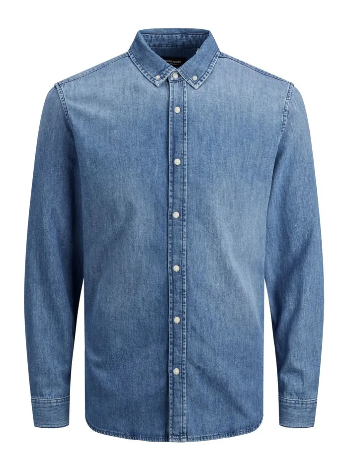 Shirts JACK and JONES Mens FELIX AKM 225 DENIM SHIRT Blue Blue Denim Gift for Friend