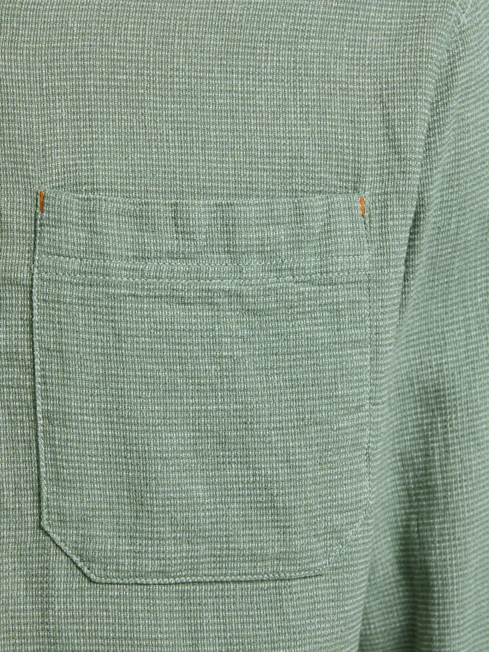 Shirts JACK and JONES Mens SLIM FIT DOBBY SHIRT Green Sea Spray Cheap On Sale
