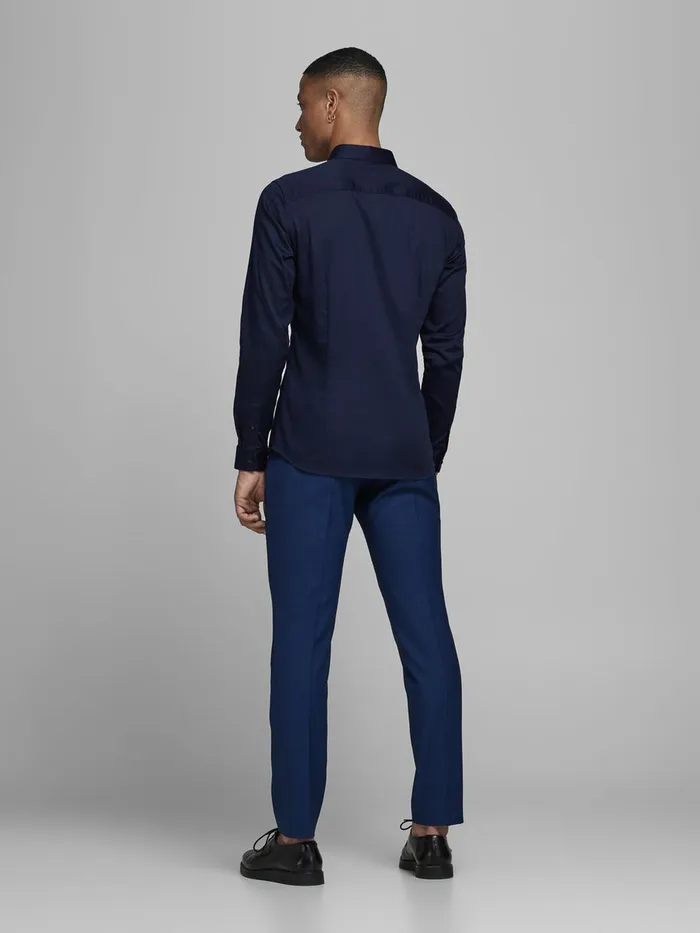 Shirts JACK and JONES Mens SUPER SLIM SHIRT Blue Navy Blazer For Sale