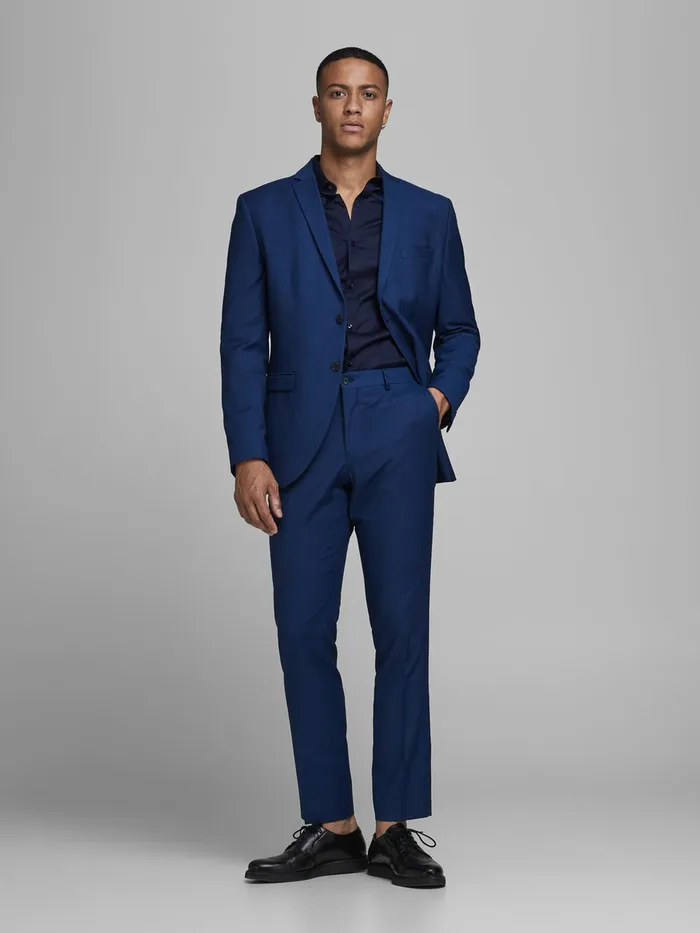 Shirts JACK and JONES Mens SUPER SLIM SHIRT Blue Navy Blazer For Sale
