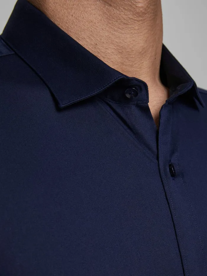 Shirts JACK and JONES Mens SUPER SLIM SHIRT Blue Navy Blazer For Sale