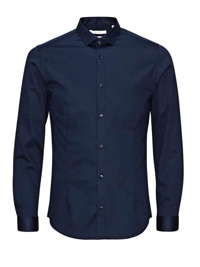 Shirts JACK and JONES Mens SUPER SLIM SHIRT Blue Navy Blazer For Sale