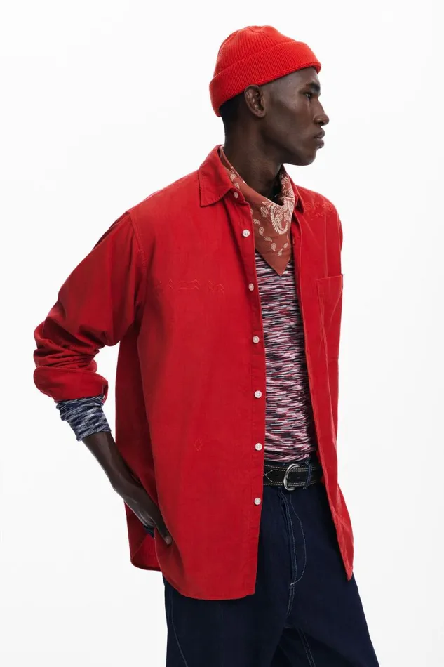 Shirts Men Desigual Shirt Red