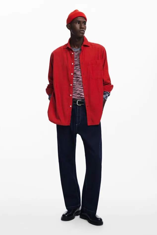 Shirts Men Desigual Shirt Red