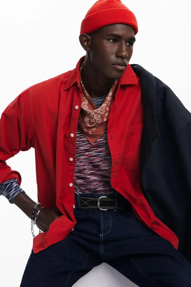 Shirts Men Desigual Shirt Red